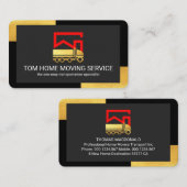 Carte De Visite Home Movers On Black Gold Corners (Devant / Derrière)