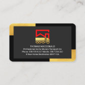 Carte De Visite Home Movers On Black Gold Corners (Dos)
