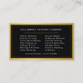 Carte De Visite Home Painter Contractor Painting Service (Dos)
