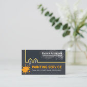 Carte De Visite Home Painting Border Line Painter (Debout devant)