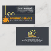 Carte De Visite Home Painting Border Line Painter (Devant / Derrière)