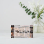 Carte De Visite Home Real Estate Background (Debout devant)