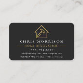 Carte De Visite Home Renovation QR Code Metallic (Devant)