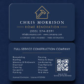 Carte De Visite Home Renovation QR Code Professional