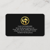 Carte De Visite Home With Leaking Plumbing Gold Pipes (Dos)