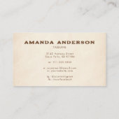 Carte De Visite Homemade Pottery Ceramic Art Sculpt Clay Qr Code (Dos)