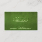 Carte De Visite Homéopathie - Professionnel de la médecine des pla (Dos)