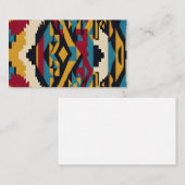 Carte De Visite Hommage Abstrait des Amérindiens 01 (Devant / Derrière)