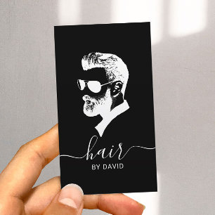 Carte De Visite Homme aux lunettes de soleil Stylet de cheveux Bar