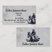 Carte De Visite Homme Cheval De L'Ouest Sur Mesure (Devant / Derrière)