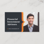 Carte De Visite Homme d'affaires souriant | Société | Code QR (Devant)