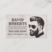 Carte De Visite Homme dans lunettes de soleil Retro Typographie Pr (Devant)