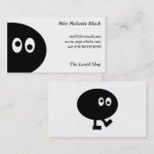 Carte De Visite Homme de pois noir (Devant / Derrière)