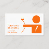 Carte De Visite Homme électrique, électricien (Devant)