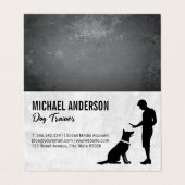 Carte De Visite Homme Entraînement chien (Extérieur déplié)