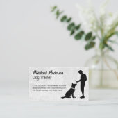 Carte De Visite Homme Entraînement chien animal (Debout devant)