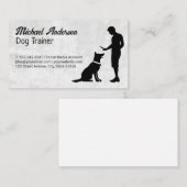 Carte De Visite Homme Entraînement chien animal (Devant / Derrière)
