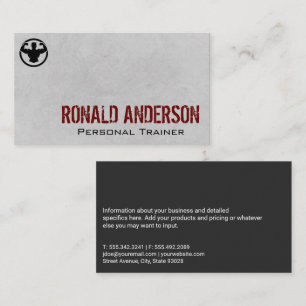 Carte De Visite Homme Flextant les deux bras   Fitness