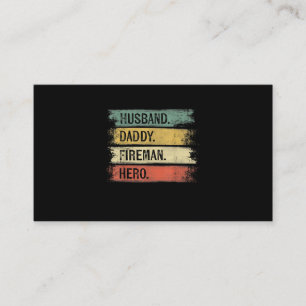 Carte De Visite Homme Mari Daddy Fireman Hero Pompier
