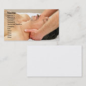 Carte De Visite Homme obtenant le massage de cou (Devant / Derrière)
