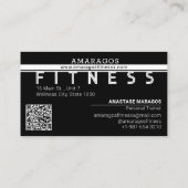 Carte De Visite Homme Poids Fitness Noir Blanc (Dos)