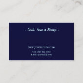 Carte De Visite Hommes au cru de travail (Dos)