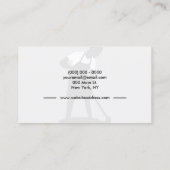 Carte De Visite Hommes gris Nettoyer le poste de commissaire profe (Dos)