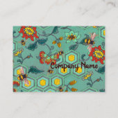Carte De Visite HONEY ABEILLES, BEE COMBS, FLEURS DE PRINTEMPS Api (Dos)