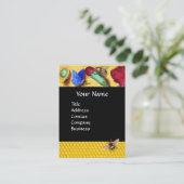 CARTE DE VISITE HONEY ABEILLES, BETTERFLY, PRINTEMPS FLEURS BEEKEE (Debout devant)