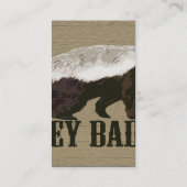 Carte De Visite Honey Badger Wild Animal (Dos)