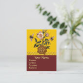 CARTE DE VISITE HONEY BEE AND WILD ROSES, BEEKEEPER WAX SEAL (Debout devant)