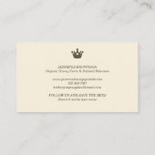 Carte De Visite Honey Bee Apière couronne de nid d'abeille (Dos)