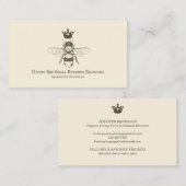 Carte De Visite Honey Bee Apière couronne de nid d'abeille (Devant / Derrière)