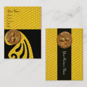 CARTE DE VISITE HONEY BEE, BEEKEEPER APIARIST (Devant / Derrière)