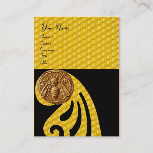 CARTE DE VISITE HONEY BEE, BEEKEEPER APIARIST (Devant)