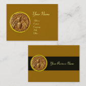 CARTE DE VISITE HONEY BEE, BEEKEEPER APIARIST (Devant / Derrière)