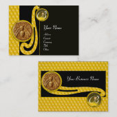 CARTE DE VISITE HONEY BEE, BEEKEEPER APIARIST MONOGRAMME (Devant / Derrière)