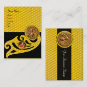 CARTE DE VISITE HONEY BEE, BEEKEEPER APIARIST MONOGRAMME