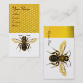 Carte De Visite HONEY BEE, BEEKEEPER /apiculture fournitures (Devant / Derrière)
