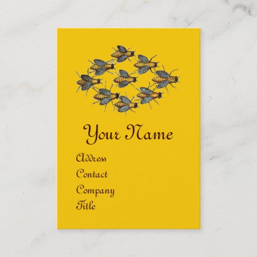 Carte De Visite HONEY BEE, BEEKEEPER /apiculture fournitures (Devant)