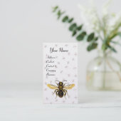 Carte De Visite HONEY BEE, BEEKEEPER, BEEKEEPER Livre blanc de per (Debout devant)
