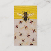 Carte De Visite HONEY BEE, BEEKEEPER, BEEKEEPER Livre blanc de per (Dos)