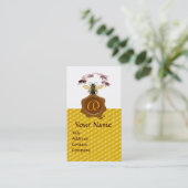 CARTE DE VISITE HONEY BEE, BEEKEEPER MONOGRAMME DE SCEAU DE CIRE B (Debout devant)