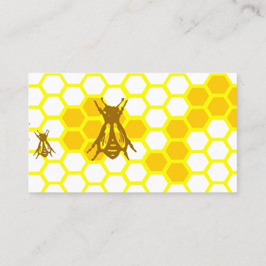 Carte De Visite Honey Bee Honeypeb Motif modifiable (Dos)