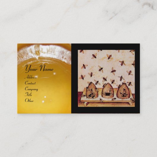 CARTE DE VISITE HONEY BEE, MAINTIEN DE L'OEUVRE, APIARISTE DE L'OE (Devant)