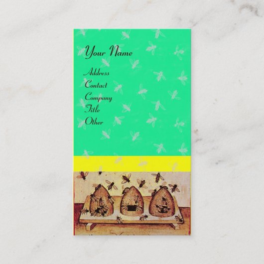 Carte De Visite HONEY BEE, MAINTIEN DE L'OEUVRE, vert (Devant)