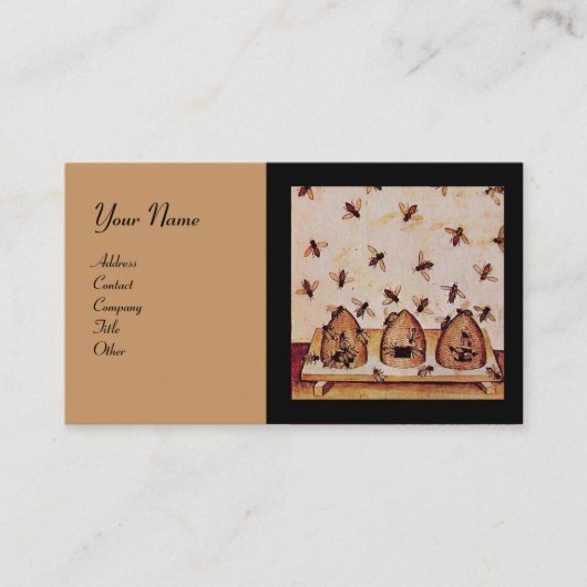 CARTE DE VISITE HONEY BEE, MAINTIEN DES OEUVRES, APIARISTE (Devant)