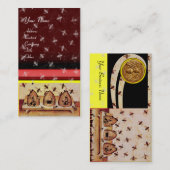 Carte De Visite HONEY BEE, MAINTIEN DES OEUVRES, rouge (Devant / Derrière)