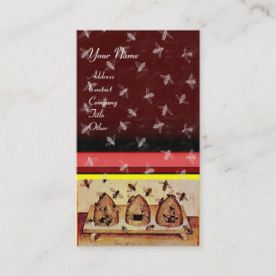 Carte De Visite HONEY BEE, MAINTIEN DES OEUVRES, rouge