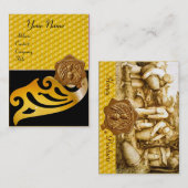 CARTE DE VISITE HONEY BEE, OEUVRE SCEAU DE CIRE BROWN (Devant / Derrière)